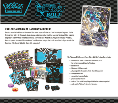 Pokémon TCG: Scarlet & Violet – Black Bolt – Elite Trainer Box – Zekrom