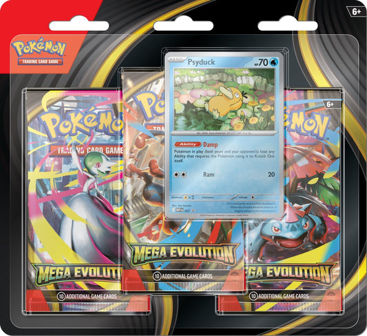 Pokemon TCG Karty Mega Evolution - 3-Pack Blister - Psyduck