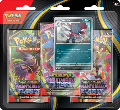 Pokémon TCG: Phantasmal Flames – 3-Pack Blister – Weavile