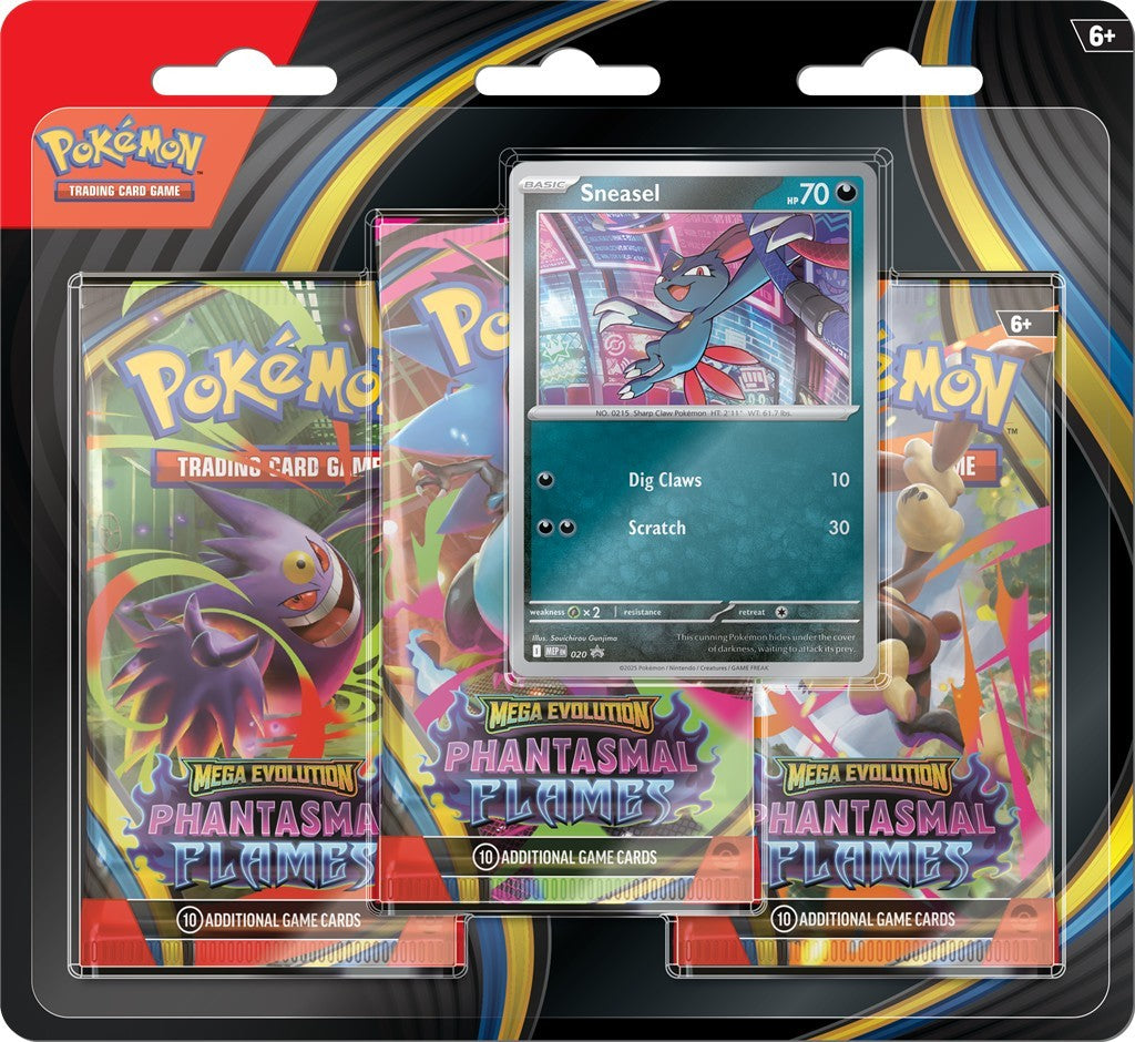 Pokemon TCG Mega Evolution - Phantasmal Flames - 3-Pack Blister - Sneasel