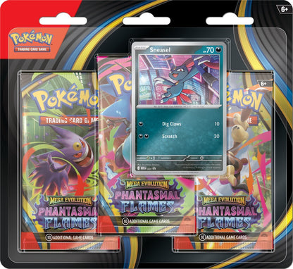 Pokemon TCG Mega Evolution - Phantasmal Flames - 3-Pack Blister - Sneasel